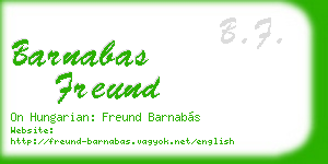 barnabas freund business card