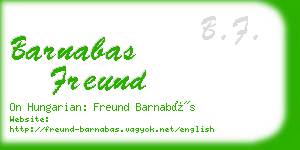 barnabas freund business card